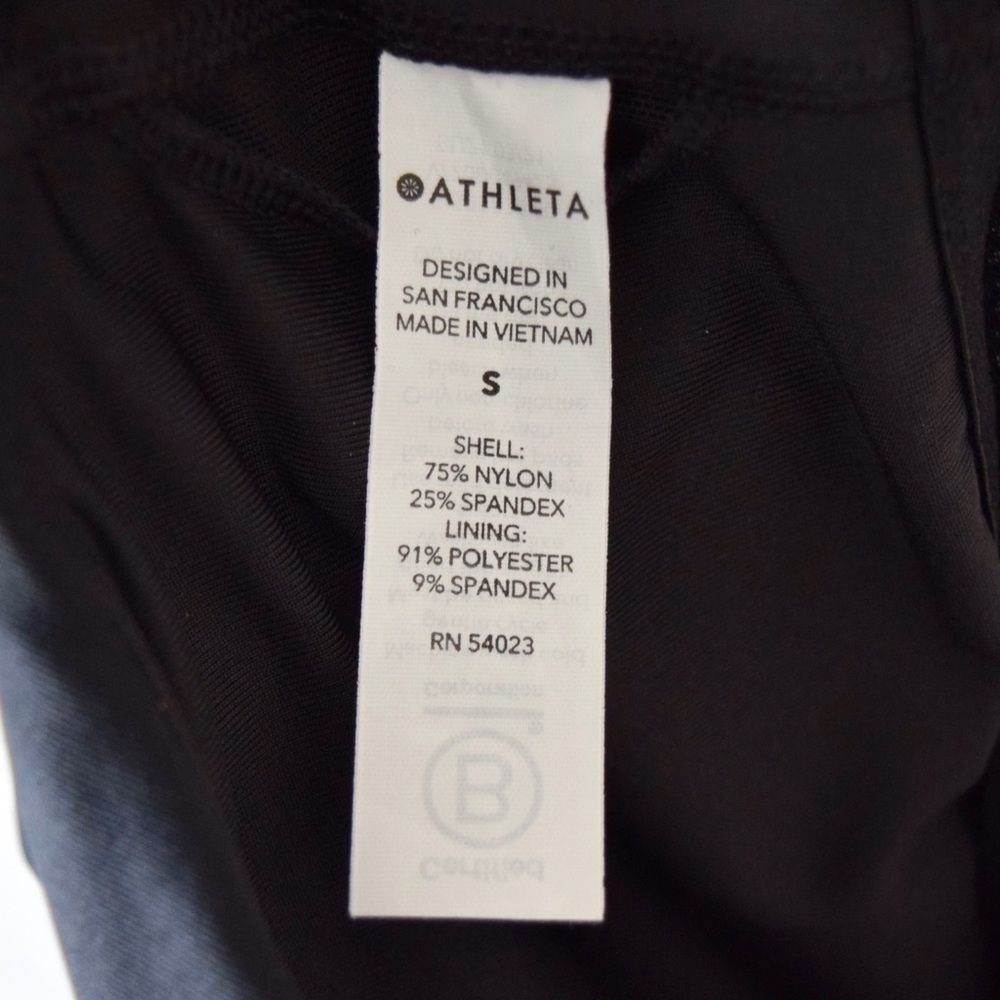 ATHLETA Conscious Crop Bikini Swim Top A-C, Black Size Small NWT $59 - Picture 8 of 11